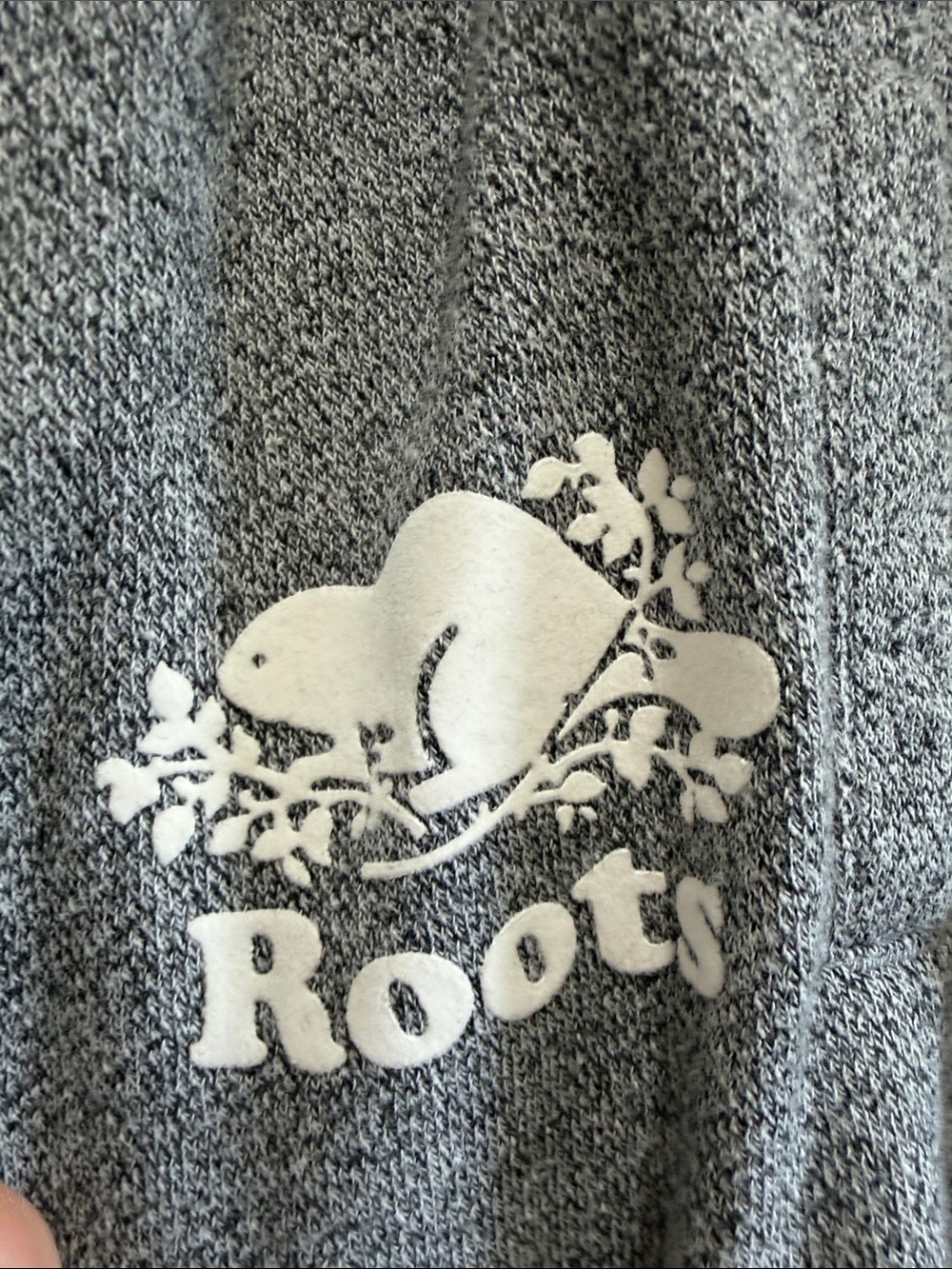 Roots Women’s Organic Original Salt and Pepper White Logo Sweatpants - Picture 4 of 10